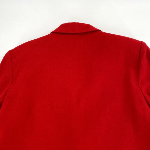 Savannah Blazer Jacket Women Sz 10 VTG/Small Modern Red Wool Preppy Academia - Picture 11 of 13